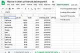 Cleanup exported data automatically with Apps Script and advanced formulas in Google Sheets
