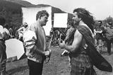 Mel Gibson on the set of Braveheart, 1994
