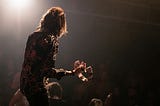 Singer with tambourine