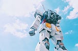 Gundam statue in Tokyo, Japan.