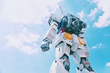 Gundam statue in Tokyo, Japan.