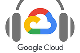 Google’s multicolored cloud icon rests between the pads of two over-ear headphones, with the words “Google Cloud Reader” beneath