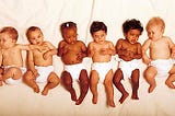 six babies of different races