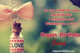 Happy Birthday Sweetheart Wishes To Lover — Happy Birthday