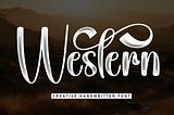 Western Brush Font