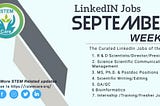 STEM Jobs of the Week 4(Sept.) by iSTEMCare