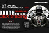 Darth Finance is a leading DeFi protocol on #BSC, offering a fixed APY of 383,000%.