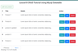 Laravel 8.0 CRUD Tutorial Using Mysql Database