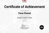 My First certificate with CXL