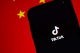 An ominous screenshot of tiktok against a chinese flag