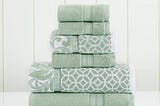 pacific-coast-textiles-trefoil-filigree-6-piece-cotton-adult-bath-towel-set-sage-1