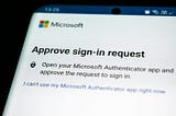 screen shot of Microsoft asking to approve a sign-in request