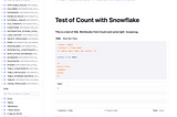 Snowflake & Count: A New SQL Notebook Experience for the Analyst