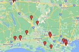 Gambling casinos in louisiana map cities