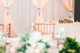 Elegant DIY Wedding Decor Flowers with beautiful curtains