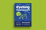 Flat Design Cycling Tournament Event Flyer