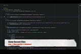 Quick Code Craft — Show Recent Files and Show Recent Location