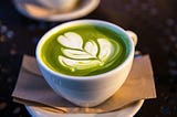 The side effects of SSRIs. Photo of matcha latte.