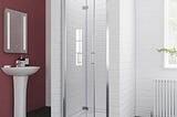 wellfor-28-in-w-x-72-in-h-frameless-glass-shower-doors-clear-glass-in-matte-black-1