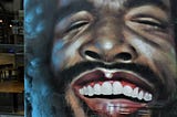 One of my favourite grafitti of a man with pearly white teeth
