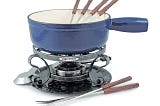 Swissmar Lugano 9 Piece Deep Blue Fondue Set | Image