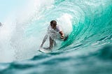 A guy surfing