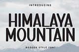 Himalaya Mountain Font