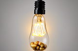 small potatoes inside a light bulb