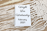 Weight Loss Wednesday: February 2021 | The Cwtch