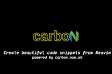 Sharing Code From Neovim Directly to Carbon.now.sh