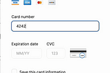 Credit card form UX implementation