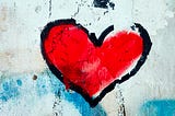 A drawing of a heart