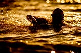 An endurance swimmer demonstrating perseverance.