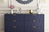 Sleek Storage 6 Drawer Dresser - Versatile Closet Island Option for Living Room or Bedroom | Image