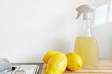 The acid in lemon makes it great for sanitising surfaces.