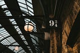Platform Nine and Three Quarters is written on the image from Harry Potter.