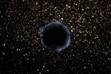 Et sort hull fotografert av NASA Hubble telescope som representerer nullable/void konsept.