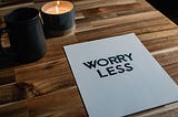 book on table about worrying less