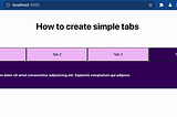How to create simple tabs with React.