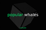 Popular whales, whats next and three sentences about Africa