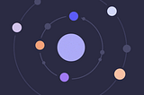 A galaxy of points representing teams, orbiting around a single star that represents a design system