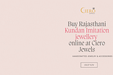 KunBuy Rajasthani Kundan Imitation jewellery online at Ciero Jewels
