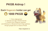 PKGB airdrop to Dogecoin holders