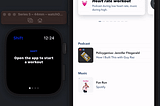 Starting a heart rate workout from Shift