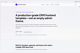 Build your CRM with Shadcn CRM Nextjs Template