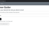 Career-guider : A Flask app with real-time Webscraper.