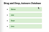 Drag and Drop, Autosave Position on Database