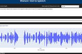 Control digital voice speech and pitch rate using the Watson Text to Speech (TTS) library