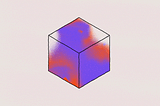 Floating cube with information inside