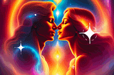two people in love with energy and high vibrational frequencies